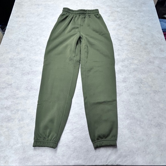 SHEIN Pants - NWOT SHEIN Green Sweat Pants XS (2)